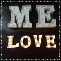 Kit10 Letra Letras 3d Led Luminaria Decoracao Mensagem Tema