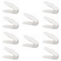 Kit10 Organizadores De Sapato Reforçado Com Regulagem Branco