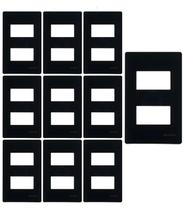 Kit10 placa 4x2 2 postos separ c/ sup ebony clean margirius Kit10 placa 4x2 2 postos separ c/ sup ebony clean margirius