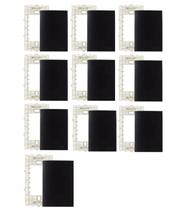Kit10 placa 4x2 cega c/suporte ebony clean margirius Kit10 placa 4x2 cega c/suporte ebony clean margirius
