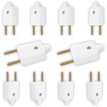 Kit10 plugue macho 2p 10a pequeno br margirius