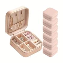 Kit10 Porta Jóias Portátil Viagem Estojo Pequeno Colar Brinco Moeda Relógio Bijuteria Personalizável 066