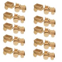 Kit10 trator tratorzinhos madeira fazendinha brinquedo