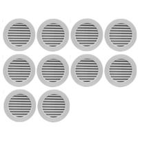 Kit10pcs-grade Ventilação Redonda Plást 150mm Branca C/tela