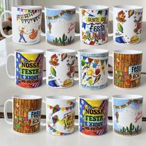 Kit12 Caneca Festa Junina 350ml Prenda Lembrancinha Plástico Kit12 Caneca Festa Junina 350ml Prenda Lembrancinha Plástico