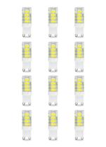 Kit12 Lâmpada Led Halopim G9 5w Lustres E Pendentes Bivolt - BRANCO FRIO