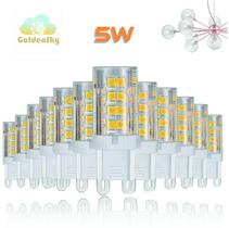 Kit12 Lâmpada Led Halopim G9 5w Lustres E Pendentes Bivolt - BRANCO QUENTE