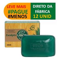 Kit12 Sabonetes Sauna Eucalipto glicerinado Ubon 100g Suavidade no Banho c/ Emolientes e Umectantes Kit12 Sabonetes Sauna Eucalipto glicerinado Ubon 100g Suavidade no Banho c/ Emolientes e Umectantes