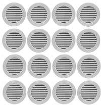 Kit16pcs-grade Ventilação Redonda Plást 150mm Branca C/tela