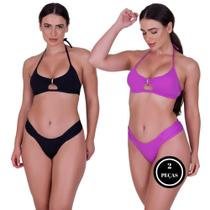 Kit2 Biquini Feminino Bojo Removível Calcinha Borboleta Verão Moda Praia Uv 50+ -c16 AFRODITE Kit2 Biquini Feminino Bojo Removível Calcinha Borboleta Verão Moda Praia Uv 50+ -c16 AFRODITE