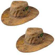 Kit2 Chapéu Country Lona Envelhecida Rodeio Pantaneiro - Atacadão Têxtil