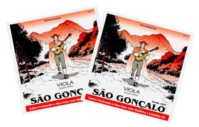 kit2 Encordoamento viola caipira São Gonçalo tensao media