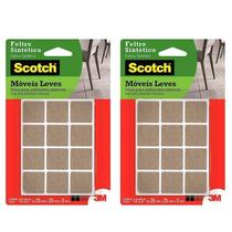Kit2 Feltro Adesivo Cadeira Sofá Quadrado Scotch 3M 25Mm 12U Marrom Kit2 Feltro Adesivo Cadeira Sofá Quadrado Scotch 3M 25Mm 12U Marrom