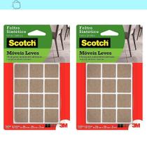Kit2 Feltro Adesivo Cadeira Sofá Quadrado Scotch 3M 25Mm 12U Kit2 Feltro Adesivo Cadeira Sofá Quadrado Scotch 3M 25Mm 12U