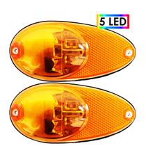 KIT2 Lanterna Lateral Ônibus Bolha Dupla Função 5 Led BIVOLT KIT2 Lanterna Lateral Ônibus Bolha Dupla Função 5 Led BIVOLT