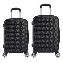 Kit2 Mala de Viagem Bordo 10kg Padrão ANAC P+ e Média Em ABS
