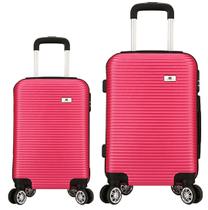 Kit2 Mala de Viagem Bordo 10kg Padrão ANAC P+ e Média Em ABS