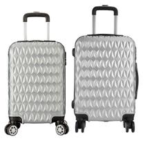 Kit2 Mala de Viagem Bordo 10kg Padrão ANAC P+ e Média Em ABS