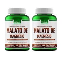KIT2 Malato de Magnésio 500mg 120 Cápsulas Vitalab KIT2 Malato de Magnésio 500mg 120 Cápsulas Vitalab