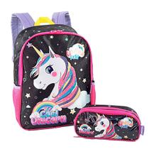 kit2 Mochila e Estojo do Unicórnio Sweet Dreams Cool Unicorn kit2 Mochila e Estojo do Unicórnio Sweet Dreams Cool Unicorn