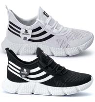 Kit2 Pares Tênis Casual Masculino Caminhada Treino Leve Kit2 Pares Tênis Casual Masculino Caminhada Treino Leve