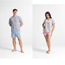 Kit2 Pijamas Adulto 1 Masculino 1 Feminino Verão