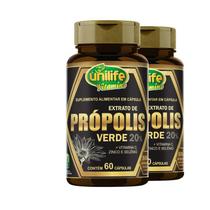 Kit2 Própolis Verde/Vitamina C/Zinco/Selênio Unilife 60 Caps