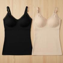 KIT2 Regata De Amamentação Maternidade Bojo Removível Liso KIT2 Regata De Amamentação Maternidade Bojo Removível Liso