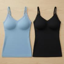 KIT2 Regata De Amamentação Maternidade Bojo Removível Liso