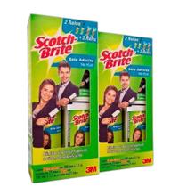 Kit2 Rolo Adesivo Tira Pelos Scotch-Brite 100Mmx3,1M 21Folha