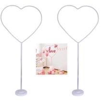 Kit2 Suporte Balão Base Bexiga Coração Armação Decoração