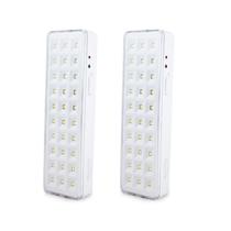 Kit2pcs-lâmpada Luminária De Emergência 30 Leds Litio Slim