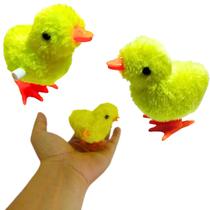 Kit3 Pintinho Amarelinho Brinquedo Pelúcia A Corda Infantil