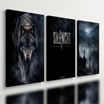 Kit3 Quadro Decorativo Lobo Motivacional Trabalho Estratégia 40x28cm Kit3 Quadro Decorativo Lobo Motivacional Trabalho Estratégia 40x28cm