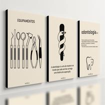 Kit3 Quadro Decorativo Odontologia Consultório Moderno Dente 40x28cm Kit3 Quadro Decorativo Odontologia Consultório Moderno Dente 40x28cm