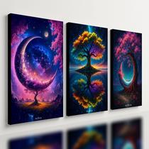 Kit3 Quadro Decorativo Paisagem Galaxia Planeta Space Árvore Quarto Qualidade Premium Luxo 40x28 Kit3 Quadro Decorativo Paisagem Galaxia Planeta Space Árvore Quarto Qualidade Premium Luxo 40x28