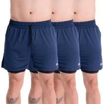KIT3 Shorts 2em1 Treino Bermuda MASCULINO Academia Corrida Com Bolsos Esportivo Dryfit ProteçãoUV KIT3 Shorts 2em1 Treino Bermuda MASCULINO Academia Corrida Com Bolsos Esportivo Dryfit ProteçãoUV