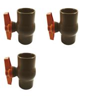 Kit3pçs - Registro Esfera Soldável Viqua 60mm