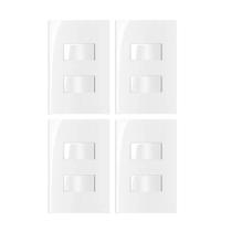 Kit4 Conjunto Interruptor Paralelo Duplo 10a 250v 4x2 Kit4 Conjunto Interruptor Paralelo Duplo 10a 250v 4x2