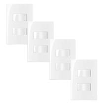 Kit4 Interruptor Apagador Simples Duplo 10a 250v Elegant 4x2