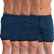 KIT4 Shorts 2em1 Masculino Duplo Com Proteção Uv Bermuda de Compressão Pra Treino Academia Corrida KIT4 Shorts 2em1 Masculino Duplo Com Proteção Uv Bermuda de Compressão Pra Treino Academia Corrida