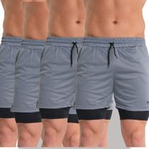 KIT4 Shorts 2em1 Masculino Duplo Com Proteção Uv Bermuda de Compressão Pra Treino Academia Corrida KIT4 Shorts 2em1 Masculino Duplo Com Proteção Uv Bermuda de Compressão Pra Treino Academia Corrida