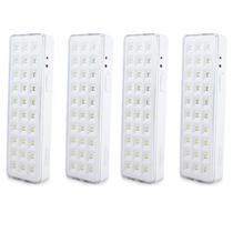 Kit4pcs-lâmpada Luminária De Emergência 30 Leds Litio Slim