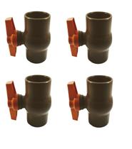 Kit4pçs - Registro Esfera Soldável Viqua 60mm