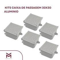 Kit5 caixa de passagem 30x30 aluminio