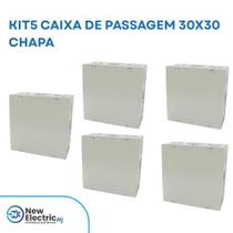 Kit5 caixa de passagem 30x30 chapa