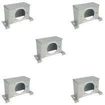 Kit5 caixa tomada perfilado padrao redonda