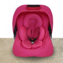 Kit5 peças bebê conforto Capa Protetor Cinto Capota Apoio de Corpo Microfib Mega - Pink - Laura Baby
