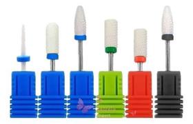 Kit6 Broca Cerâmica Profissional Unha Desing Nails Porcelana