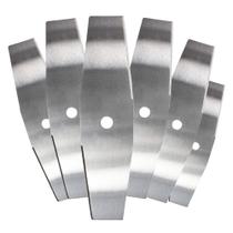 Kit6 Und - Lâmina Para Roçadeira 2 Pontas 355x2,0x20mm Polida Savana